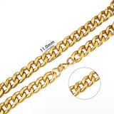 Stainless Steel Chain Necklace for Men Women Curb Cuban Link Chain Gold Color Silver Color Punk Choker Fashion Male Jewelry Gift