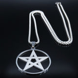 Witchcraft Pentagram Stainless Steel Chain Necklace