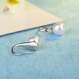 Pearl Earrings Simple Round White Pearl Earrings Jewelry