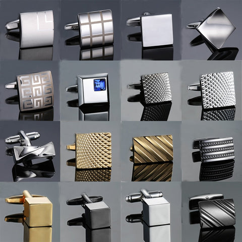 High quality Novelty cuff links copper Metal Laser