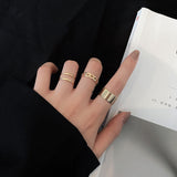 Fashion Jewelry Rings Set Hot Selling Metal Hollow